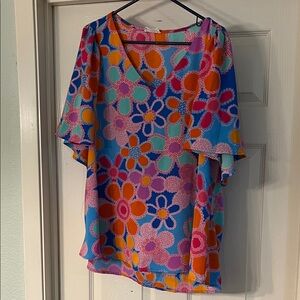 Colorful Floral Women's Blouse